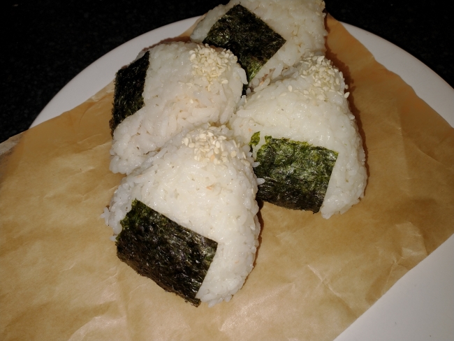 Pieces of onigiri